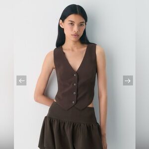 Aritzia Wilfred Women's Brown vest